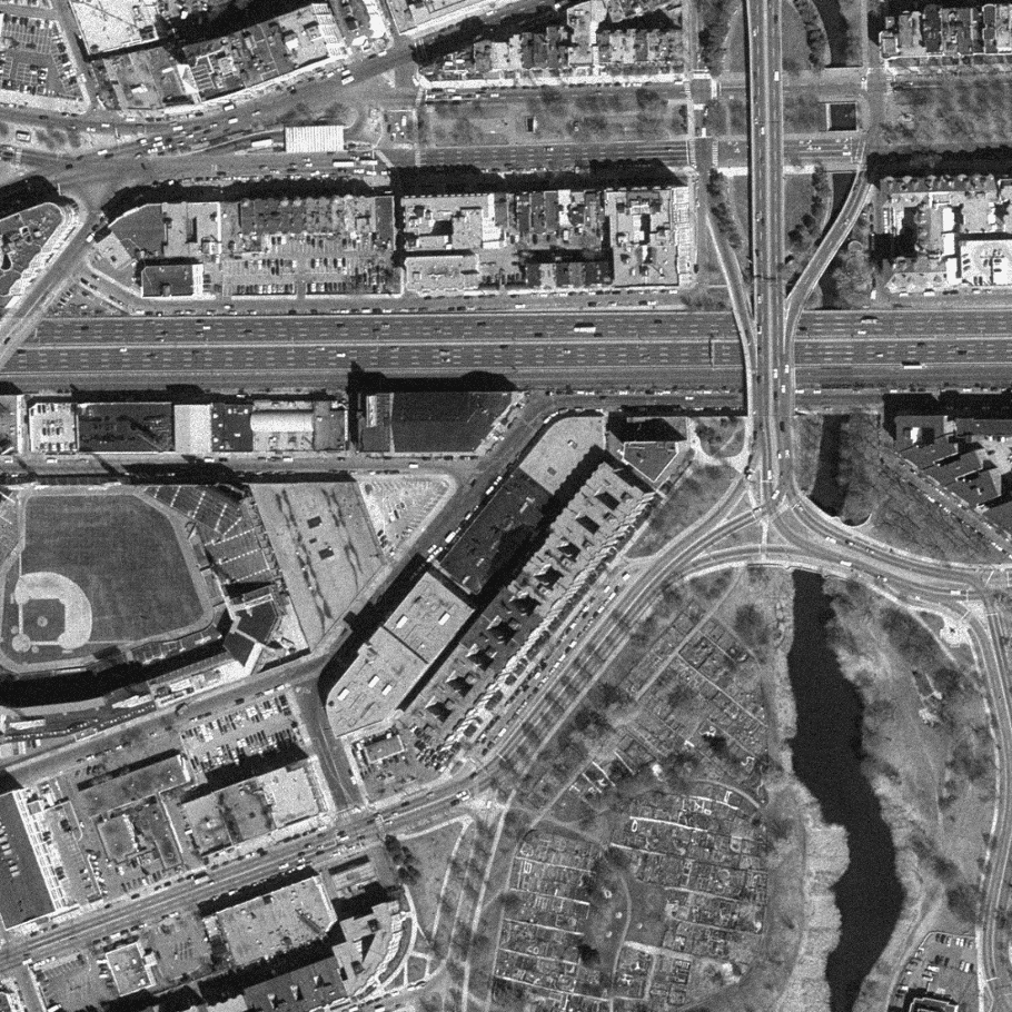 Satellite image at 1 meter resolution (high res)